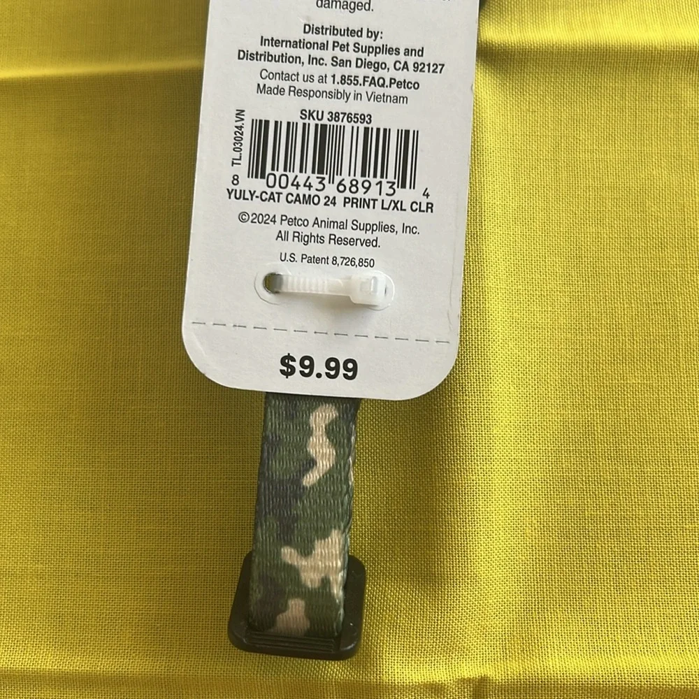 Youly the classic Camo Print Cat Collar (L/XL)